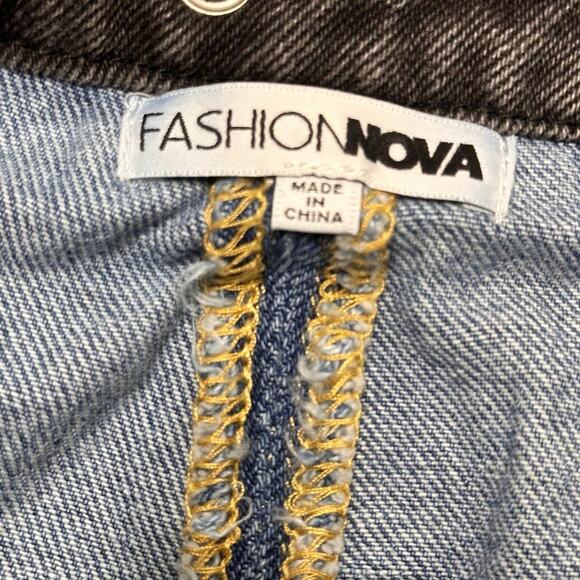 Denim Grunge Y2K Mini  Skirt With Lace Up Detail Size Medium - Picture 4 of 4